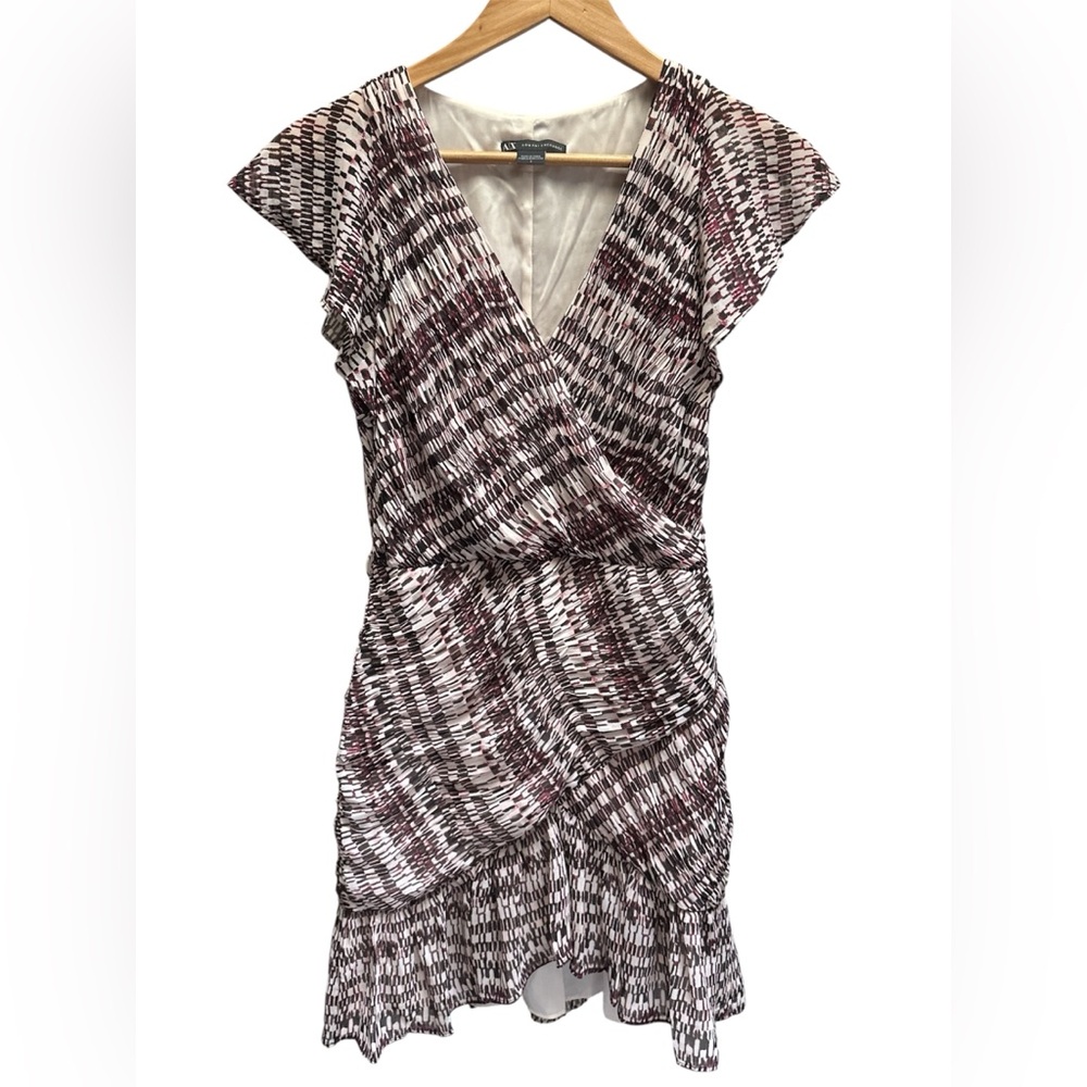 A/X Armani Exchange Pleated Ruched Ruffled Mini Dress size 2